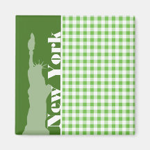 Guinga verde Nueva York; Estatua de la libertad Iman
