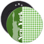 Guinga verde Nueva York; Estatua de la libertad Pin