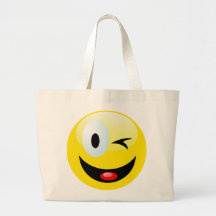 GUIÑO DE LA CARA SONRIENTE BOLSA