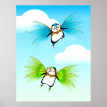 Guins que vuela asombroso poster