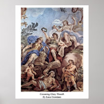 Guirnalda de coronación de la gloria de Luca Giord Poster