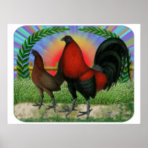 Guirnalda de las aves de juego poster