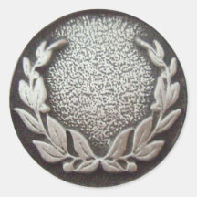 Guirnalda de plata del laurel pegatina