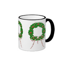 Guirnalda del navidad del lunar tazas de café