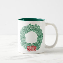 Guirnalda del navidad tazas