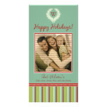 Guirnalda-Rayas de la tarjeta de la foto del día d Tarjetas Fotograficas Personalizadas