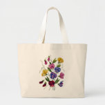Guisantes de olor hermosos, coloridos, bordados bolsas de mano