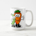 Guisantes y taza de las zanahorias