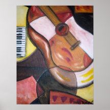 guitarra abstracta poster