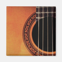 Guitarra acústica imán de frigorífico