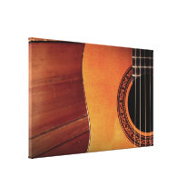 Guitarra acústica impresión de lienzo