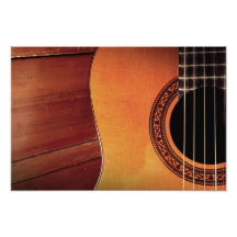 Guitarra acústica impresion fotografica