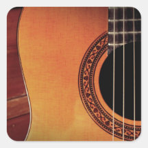 Guitarra acústica pegatina cuadradas