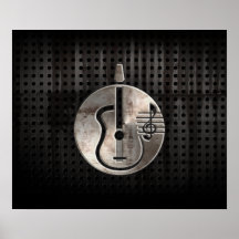 Guitarra acústica rugosa impresiones
