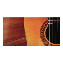 Guitarra acústica tarjetas fotográficas personalizadas
