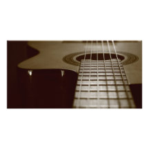 Guitarra acústica tarjeta personal con foto