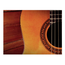Guitarra acústica tarjetas postales