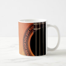 Guitarra acústica tazas de café