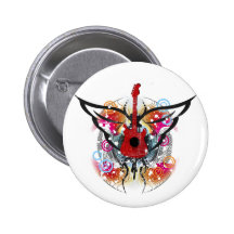 Guitarra coa alas pins