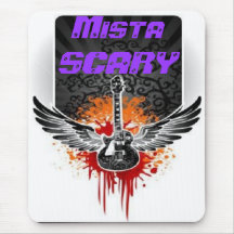 Guitarra coa alas sangrienta ASUSTADIZA Mousepad d Alfombrillas De Raton
