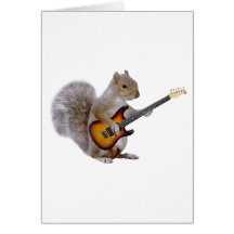 Guitarra de la ardilla tarjetón