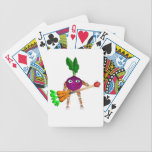Guitarra de la remolacha y de la zanahoria en los  cartas de juego