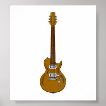 Guitarra de madera poster