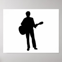 Guitarra del músico del concierto poster