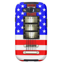 Guitarra eléctrica de las barras y estrellas galaxy SIII fundas