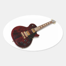 Guitarra eléctrica del vintage colcomanias de oval