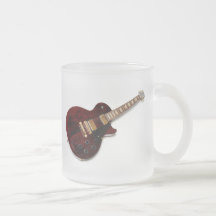 Guitarra eléctrica del vintage taza de café