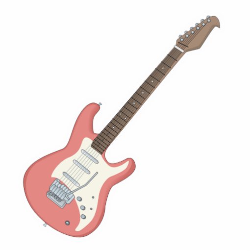 guitarra eléctrica rosada esculturas fotográficas