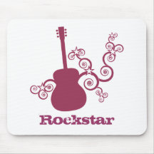 Guitarra Mousepad, fucsia de Rockstar