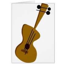 Guitarra retra de los años 50 felicitación