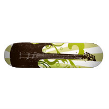 Guitarra verde del Grunge Tabla De Patinar