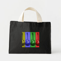 Guitarras multicoloras bolsa lienzo
