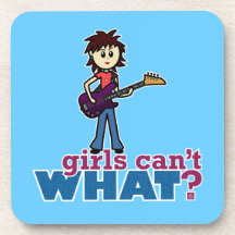 Guitarrista bajo del chica posavaso