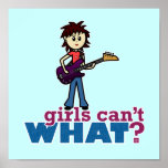 Guitarrista bajo del chica posters
