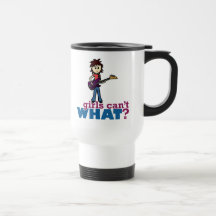 Guitarrista bajo del chica tazas de café