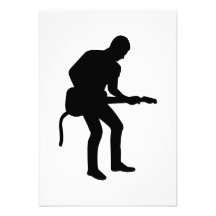 Guitarrista de la estrella del rock invitaciones personales 