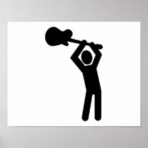 Guitarrista de la estrella del rock poster