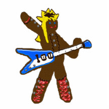 guitarrista del pan de jengibre esculturas fotograficas