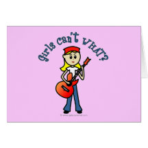Guitarrista ligero del chica tarjeton