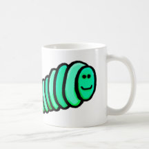 gusano contoneante tazas de café
