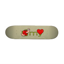Gusano de U mi corazón Patín Personalizado