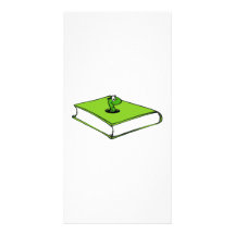 Gusano del Libro verde Tarjetas Fotograficas Personalizadas