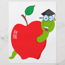 gusano lindo de la graduación del graduado de la e tarjeton
