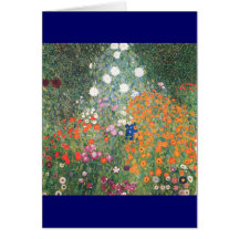 Gustavo Klimt Blumengarten Felicitación