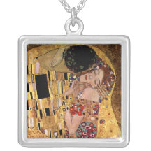 Gustavo Klimt: El beso (detalle) Collares