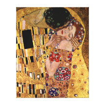 Gustavo Klimt: El beso (detalle) Impresiones En Lona